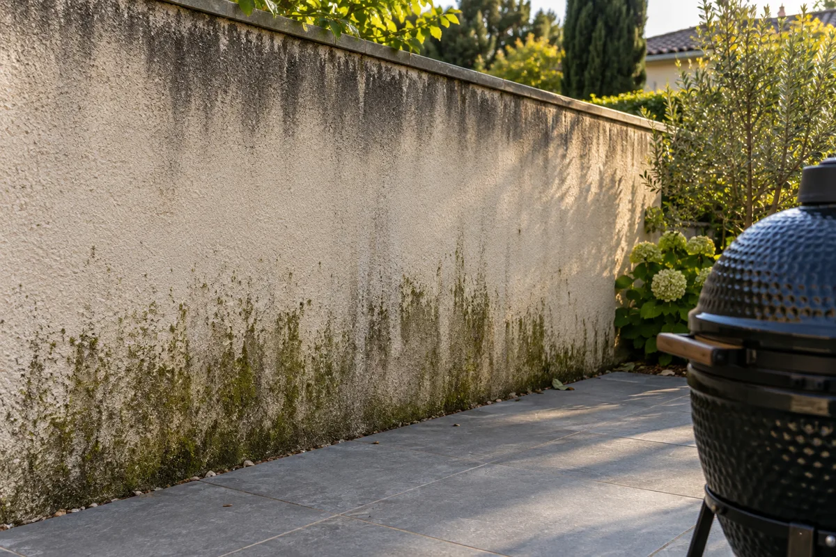 Nettoyer un mur extérieur : suie, graisse et mousses